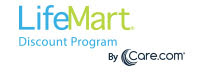 LifeMart Discount Program By Care Lockup Logo